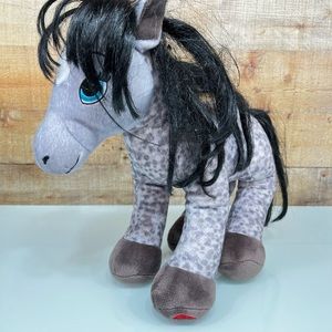 Build a Bear Horses and Hearts Club Appaloosa Gray Dappled Pony Plush Toy